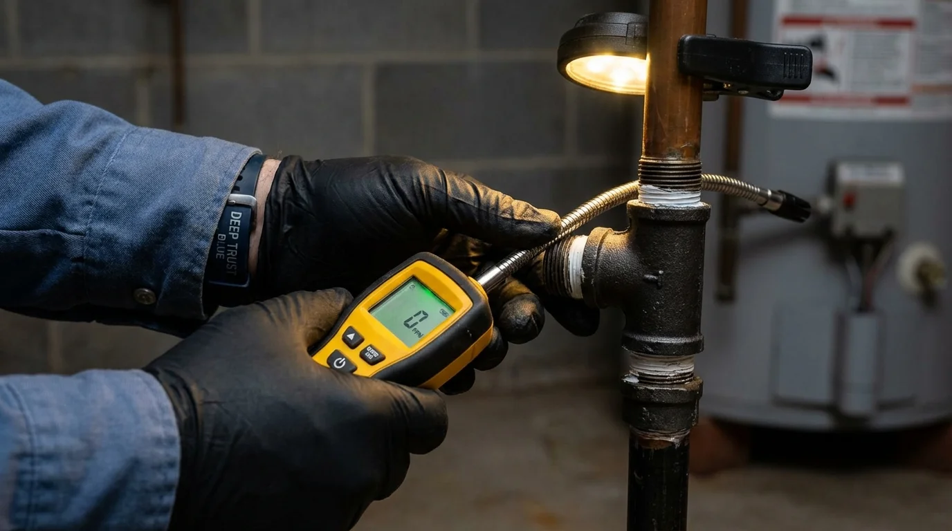 Gas leak detection with electronic sniffer by Johns Plumbing LLC in Fort Stockton